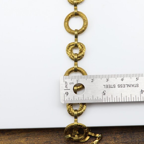 Chain Choker Necklace Adjustable Length Trendy Chokers circles design (#35) - Picture 4 of 10